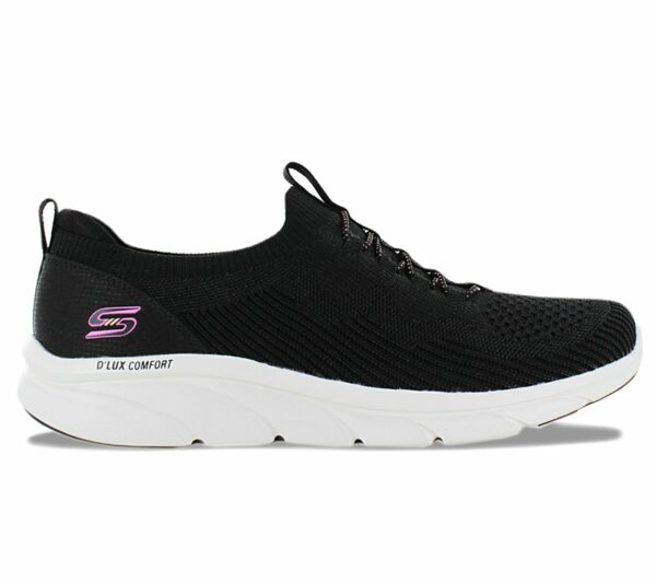 Skechers D Lux Comfort - Bonus Prize - Relaxed Fit - Damen Schuhe Schwarz 104335-BKW