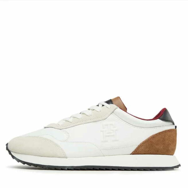 Sneaker weiss Sneakers Runner Evo Lth Mix, white YBS 44 by Tommy Hilfiger