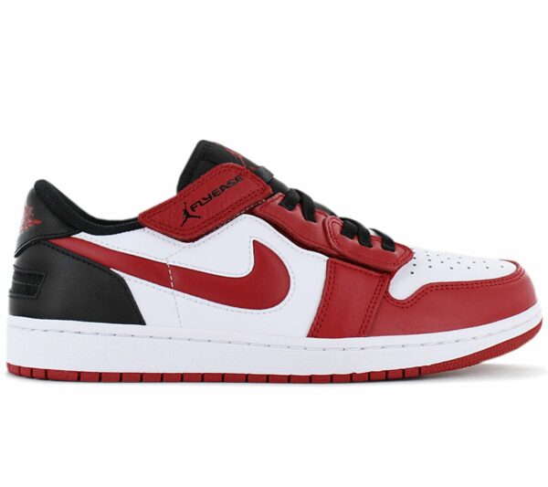 AIR JORDAN 1 Low FlyEase - Herren Schuhe Leder Weiß-Rot DM1206-163